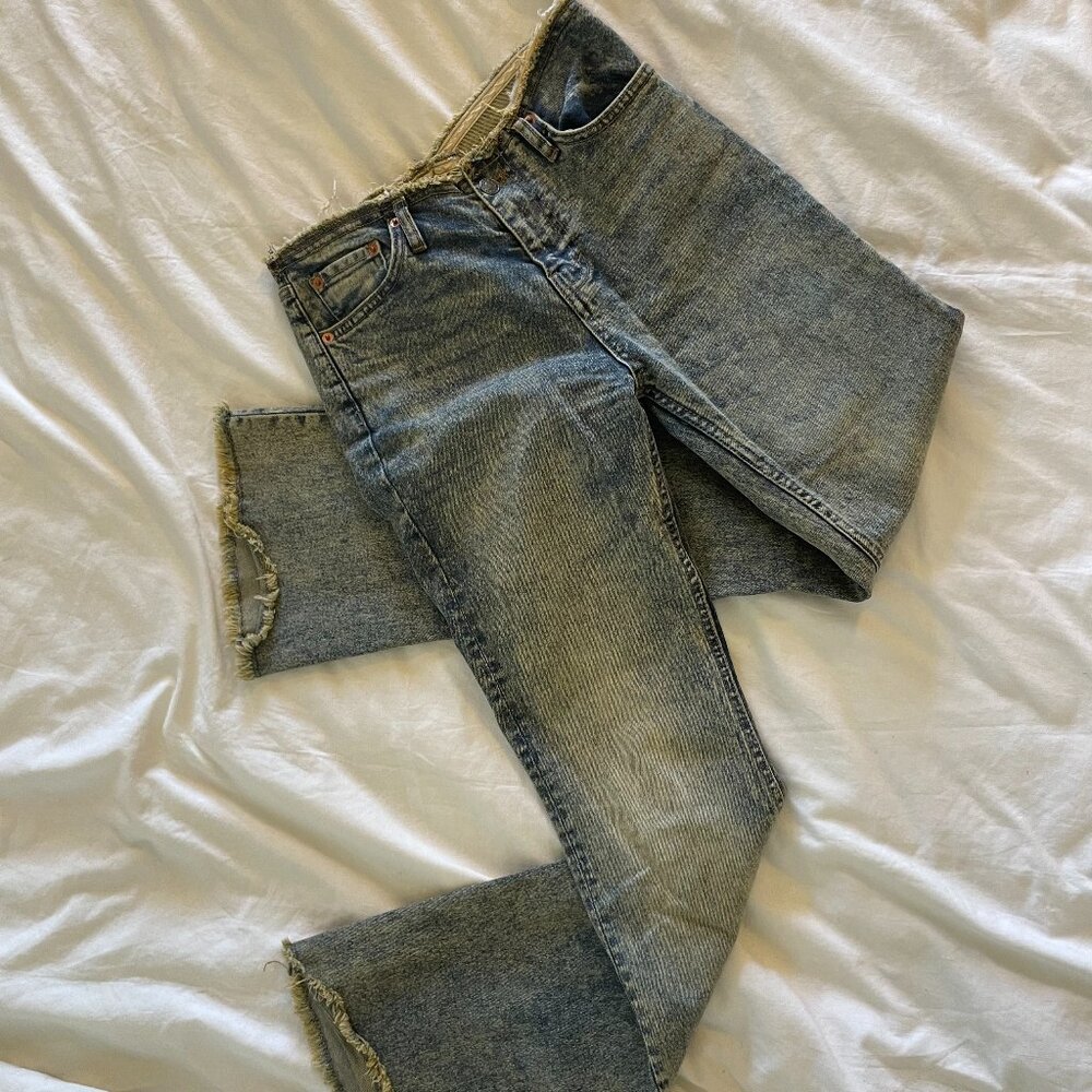 Motel Rocks cut-waist bootcut jeans